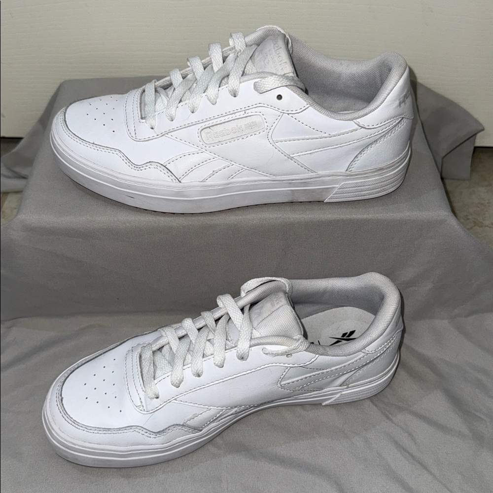 Reebok All-White Athletic Sneakers